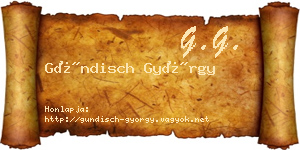 Gündisch György névjegykártya